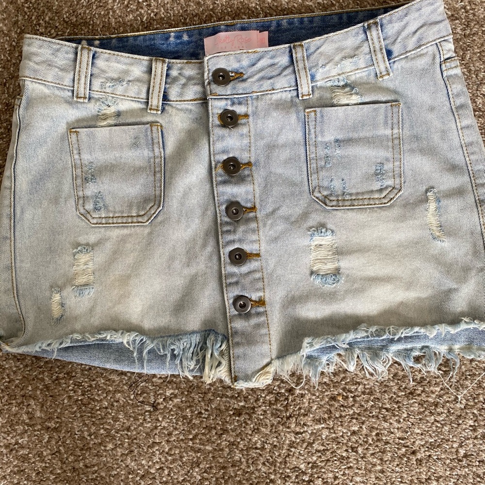 Denim mini skirt